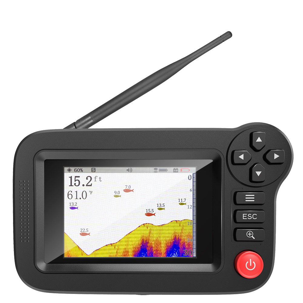 Fish Finder Gps - เครื่องหาปลาอัจฉริยะ - เครื่องหาปลาแบบพกพาและเครื่องค้นหาความลึกสําหรับการตกปลาเพื่อการพักผ่อนหย่อนใจจากท่าเรือ ชายฝั่ง หรือธนาคาร