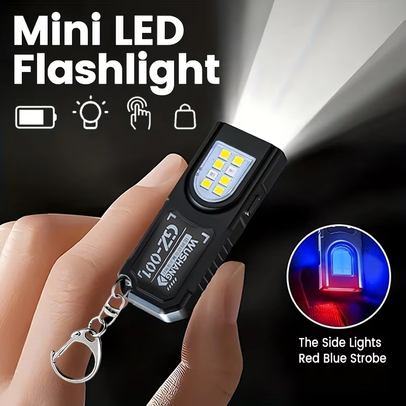 Fishing Light - ไฟฉายพวงกุญแจอเนกประสงค์ ชาร์จผ่าน USB ไฟฉายขนาดเล็กพร้อมไฟทำงานแบบ COB พวงกุญแจสำหรับตั้งแคมป์