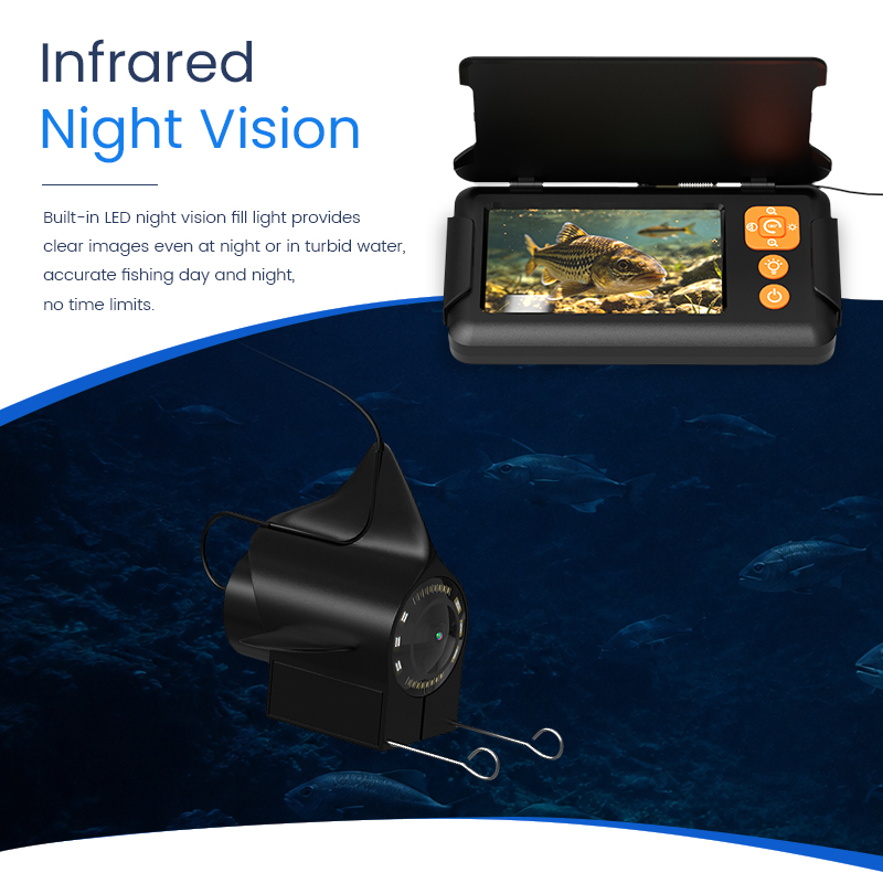 กล้องตกปลา หน้าจอ 4.3 นิ้ว สาย - Fishing Depth Finder บทวิจารณ์และราคา